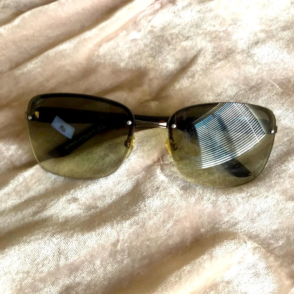 Gucci Brown Tortoiseshell Authentic  Unisex Aviator Sunglasses, Green Tint Lense - Picture 4 of 8